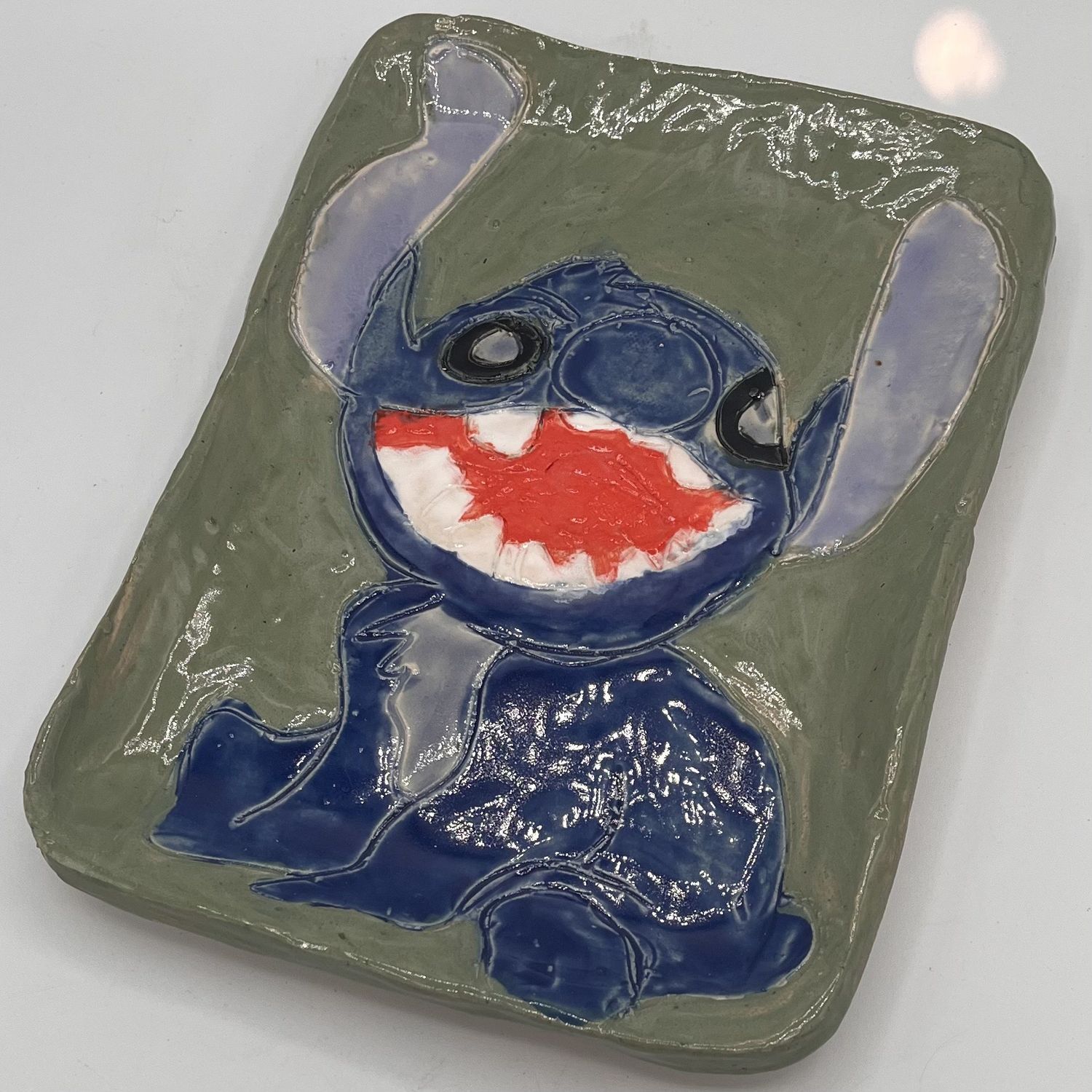 Annie Baxter, Ceramic Dish, Happy Blue Alien