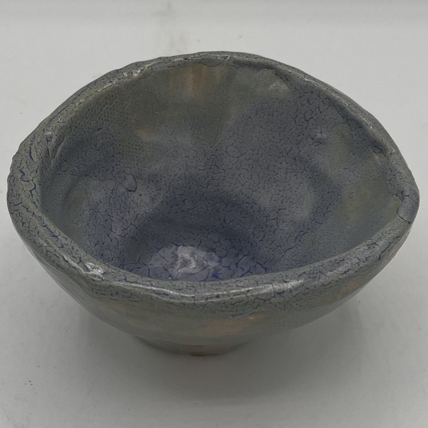 Christina Hanes, Ceramic Bowl, Greenish-Blue Design