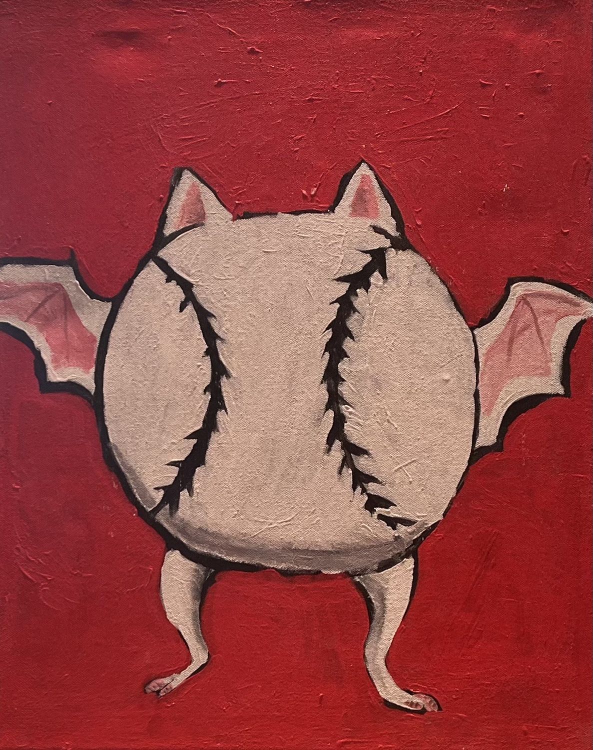 Evan Pohlman, Acrylic on Canvas, &#39;Baseball Bat&#39;