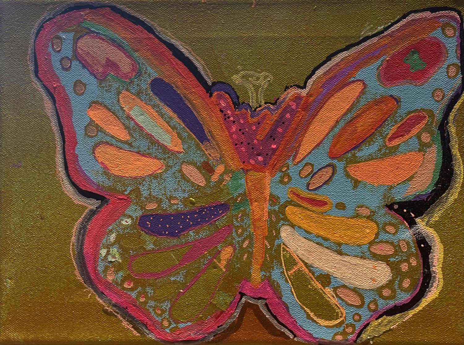 Elizabeth Hinkle, Acrylic on Canvas, &#39;Colorful Wings&#39;