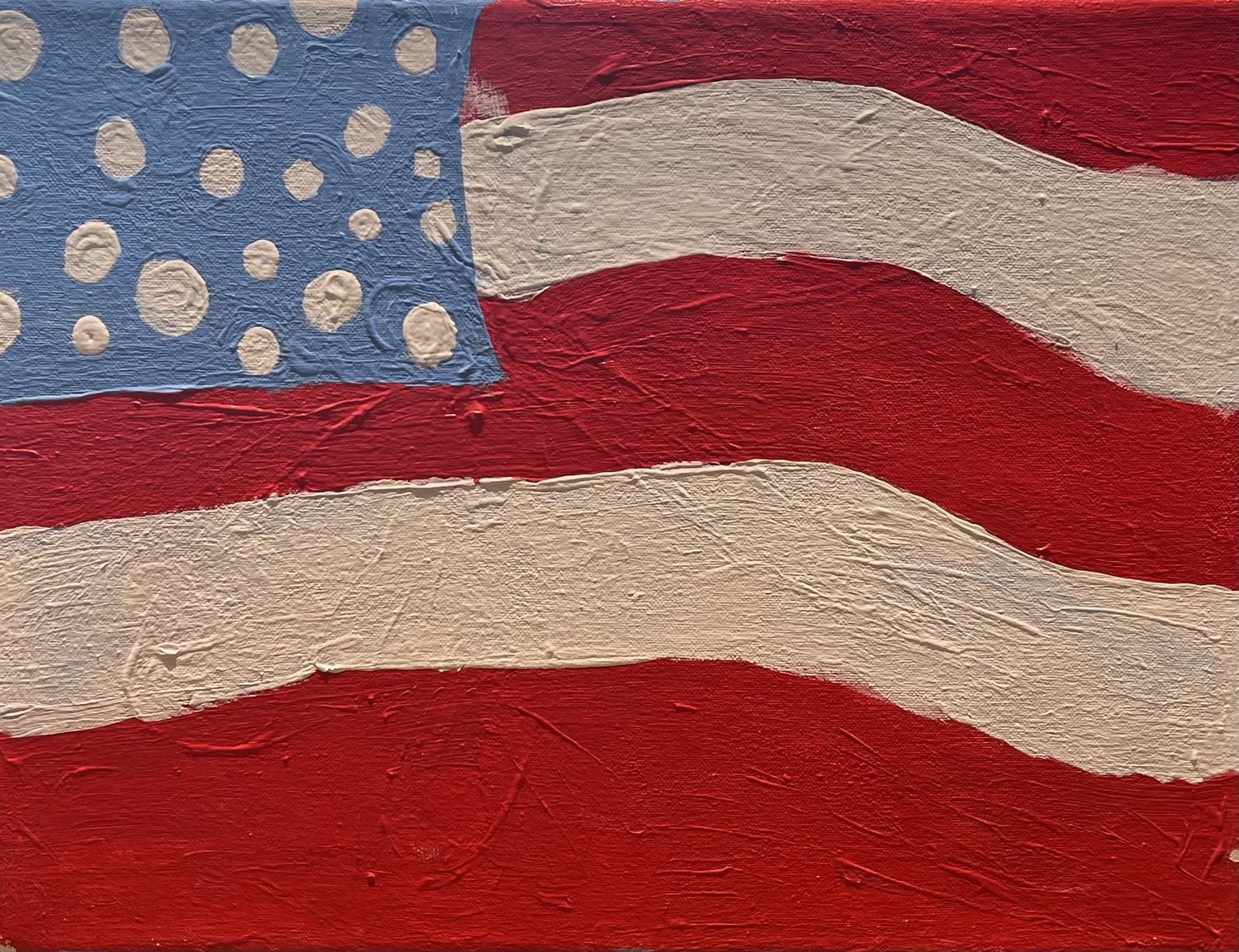 Evan Pohlman, Acrylic on Canvas, &#39;Flag for the Fourth&#39;