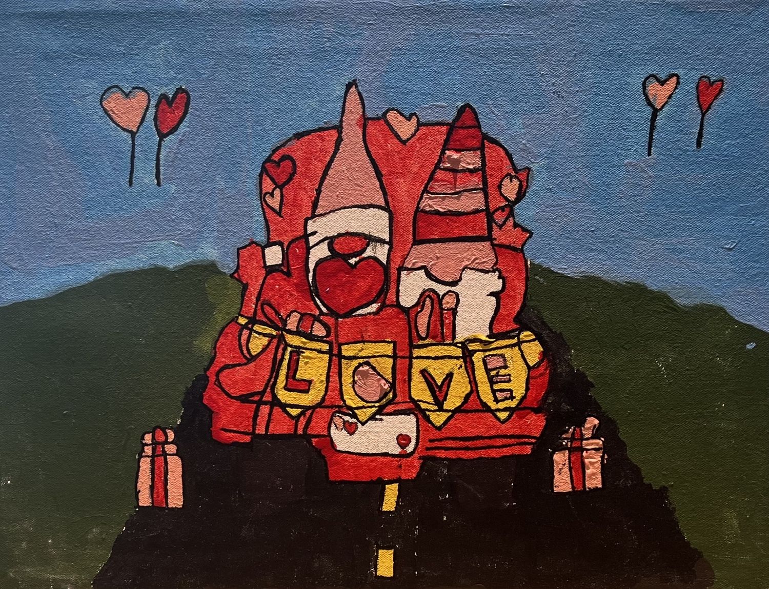 Jordan Satterfield, Acrylic on Canvas, &#39;Gnome Love Bus&#39;
