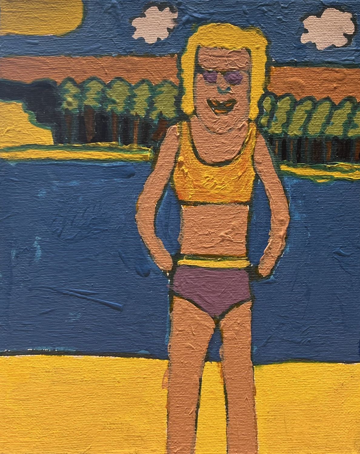 Michael Smith, Acrylic on Canvas, &#39;Summer at the Lake&#39;