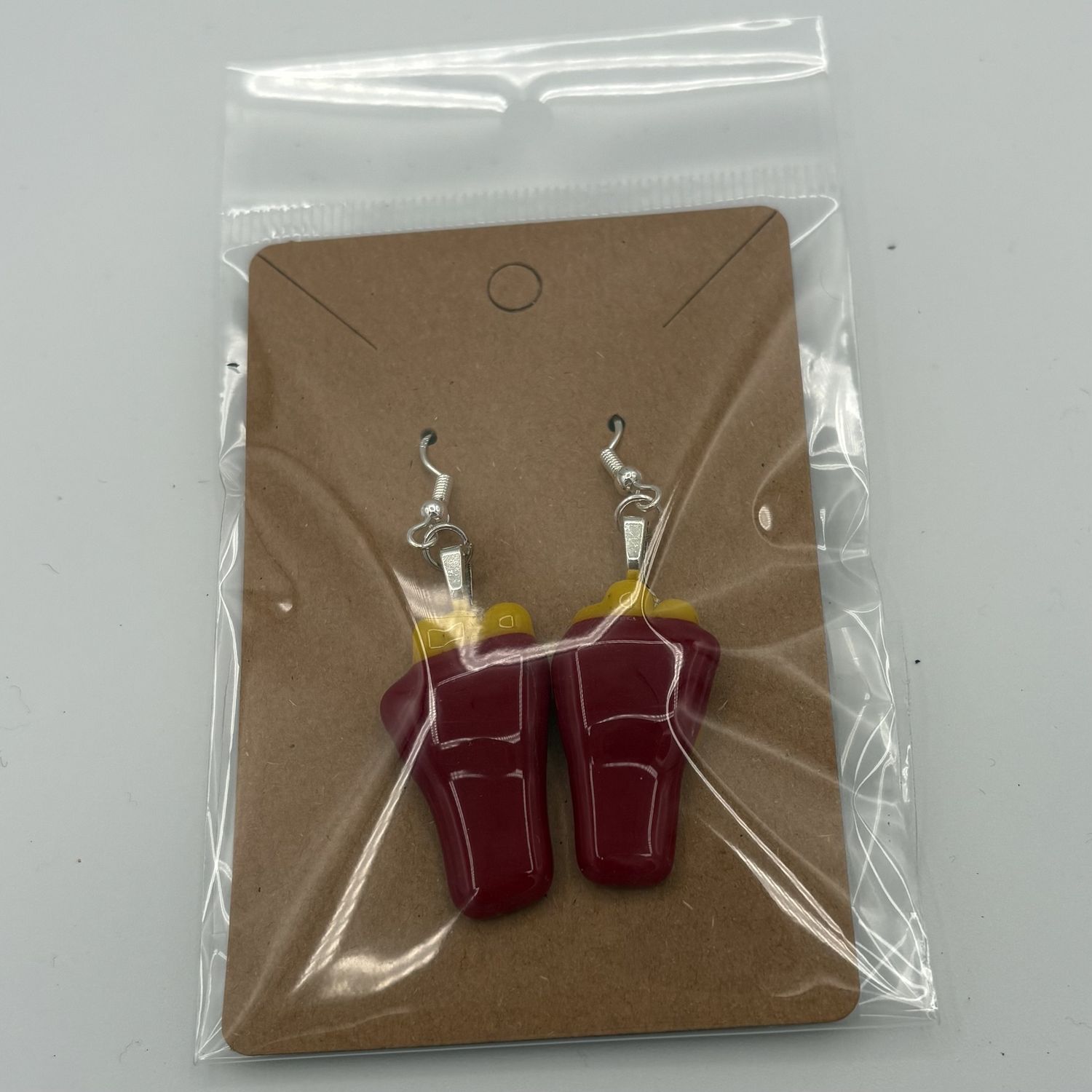 Nathan Strother, Fused Glass Earrings, French Fries