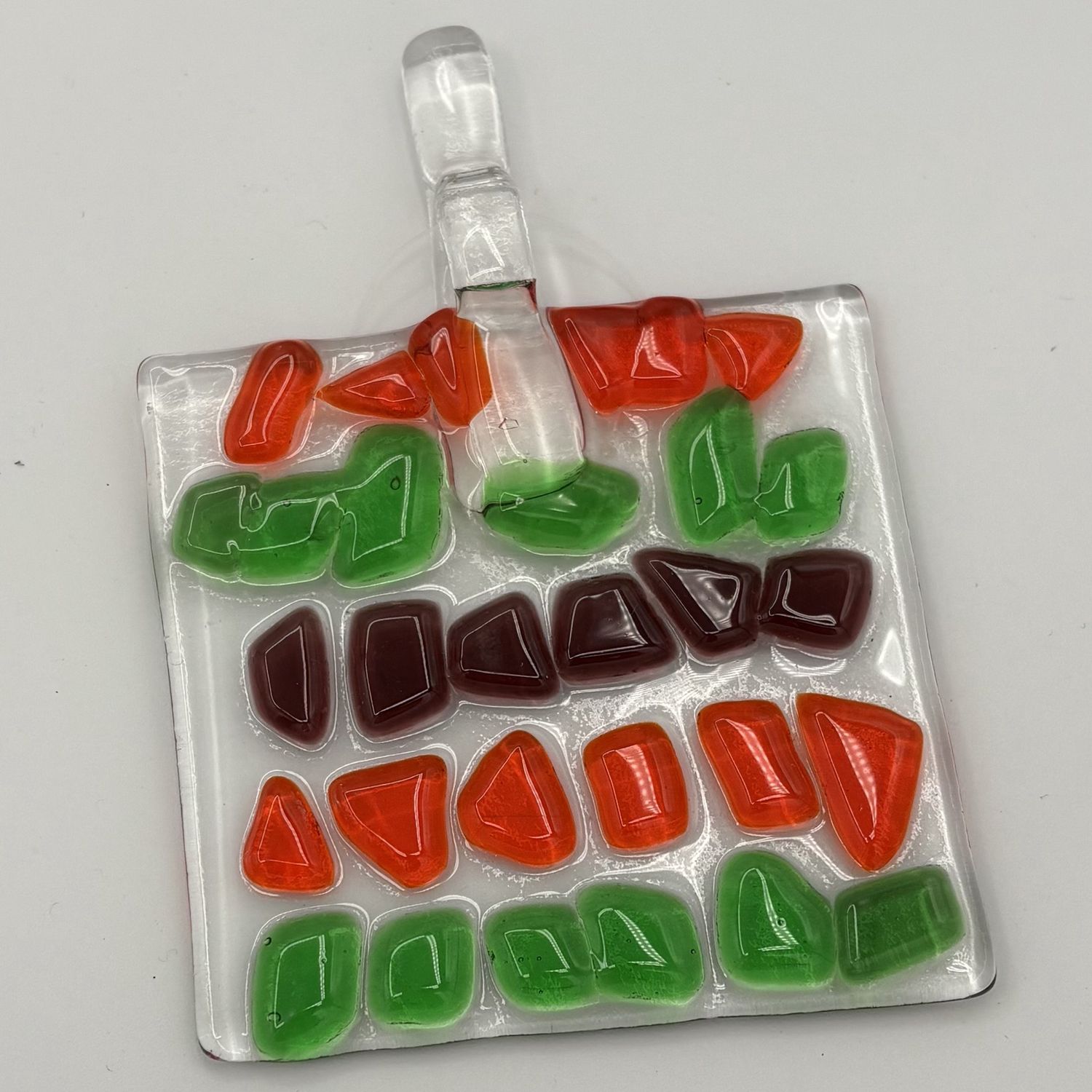 Keyontae Holbrooks, Fused Glass Suncatcher, Colorful Chunks