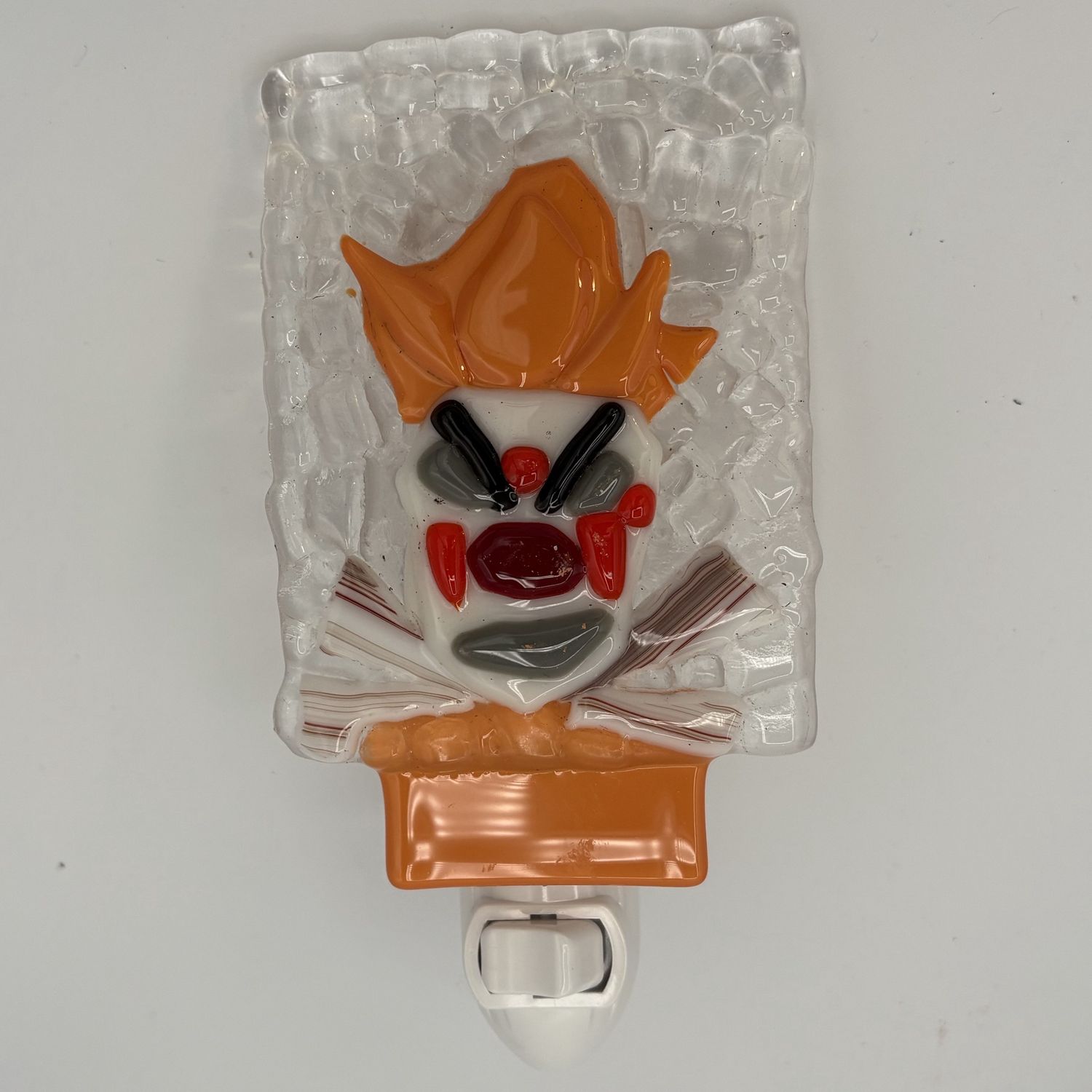 Mallory Miller, Fused Glass Nightlight, Scary Clown