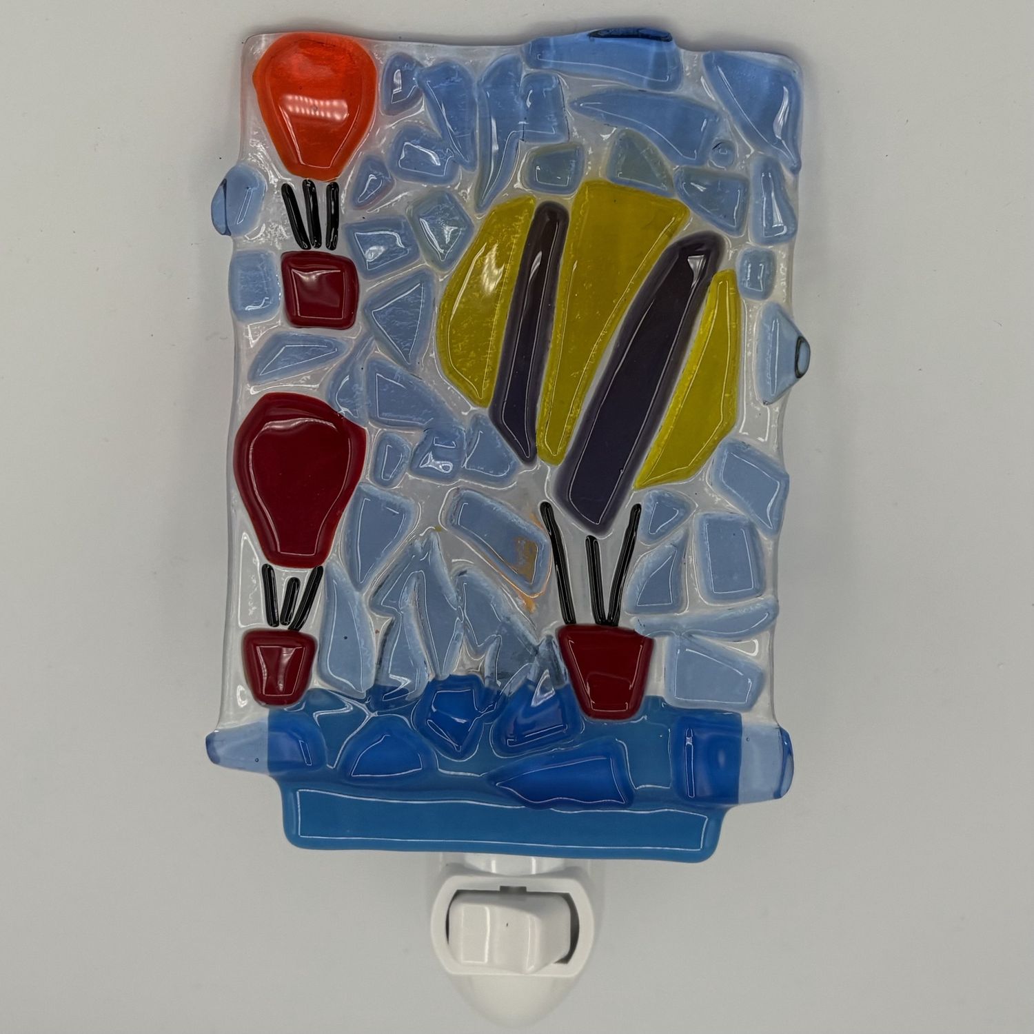 Erin Betz, Fused Glass Nightlight, Hot Air Balloons