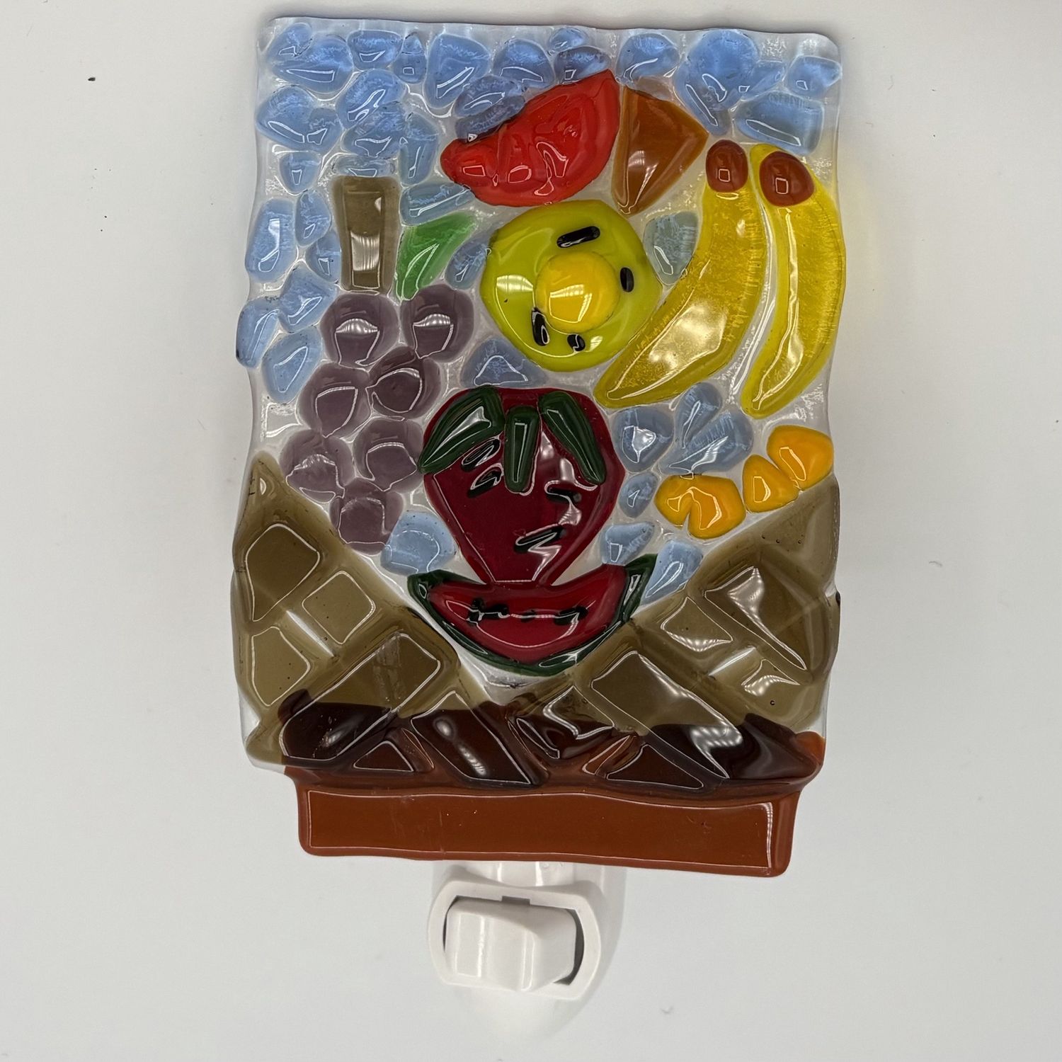 Kara Burgdorf, Fused Glass Nightlight, Fruit Salad