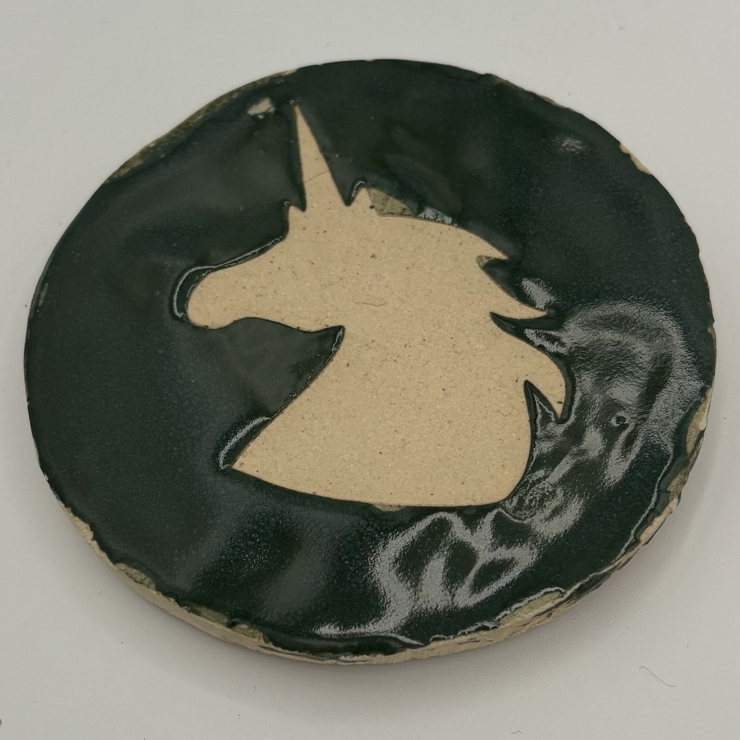 Tammy McCammon, Ceramic Coaster, Unicorn Silhouette 1