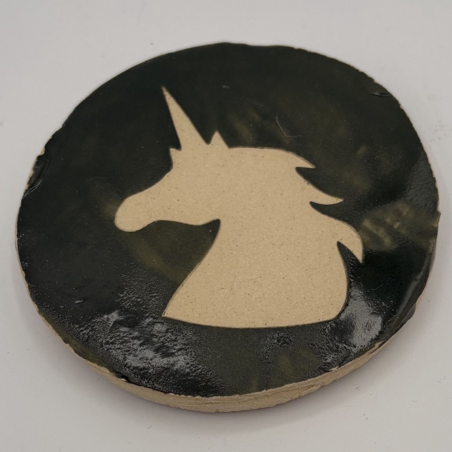 Tammy McCammon, Ceramic Coaster, Unicorn Silhouette 2