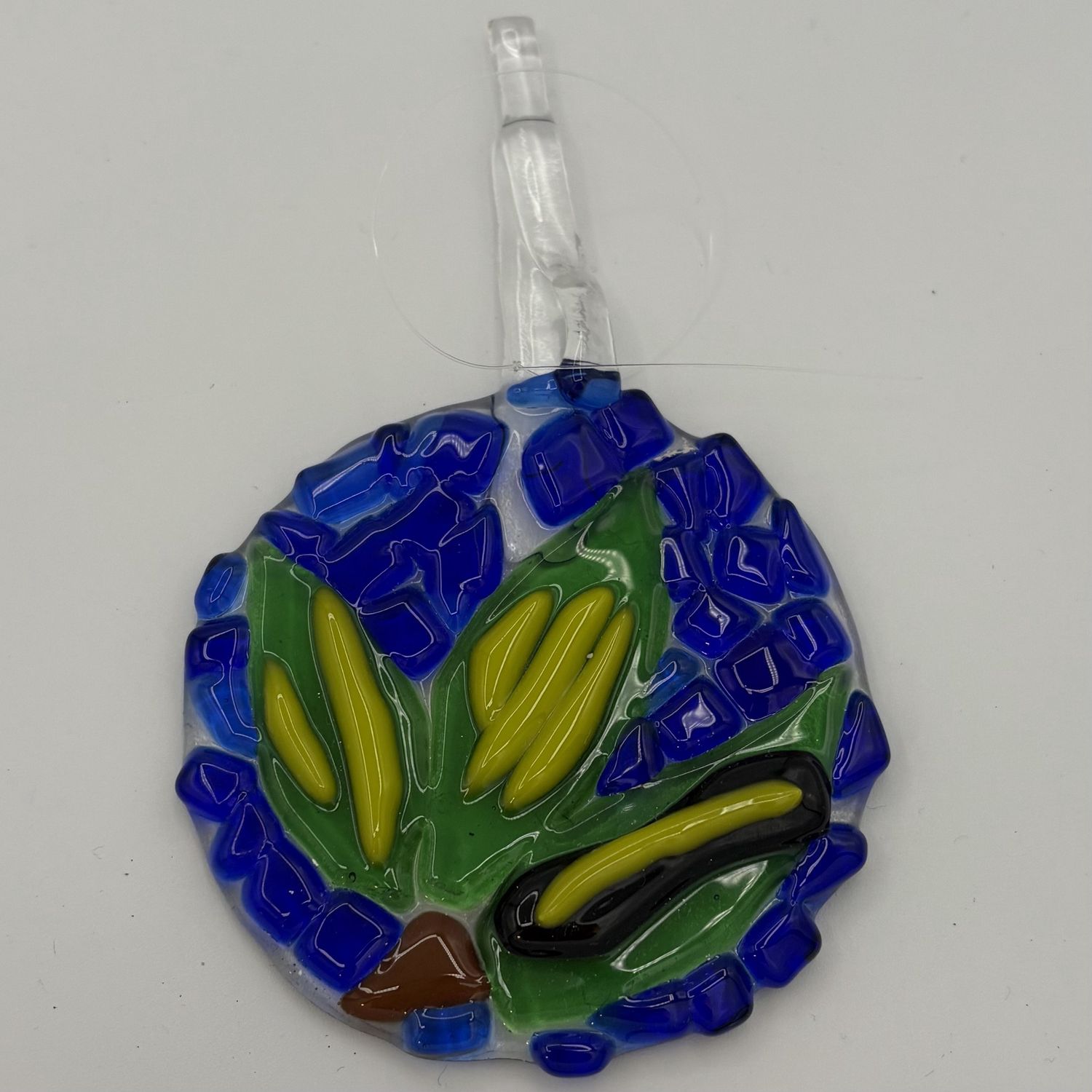 Kara Burgdorf, Fused Glass Suncatcher, Leaf