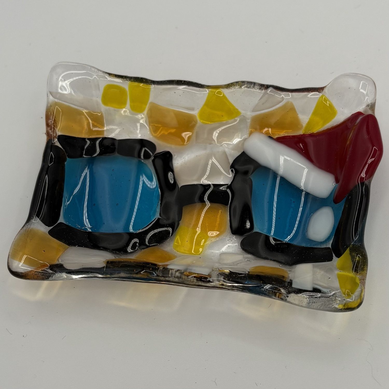 Kara Burgdorf, Fused Glass Soap Dish, Christmas Glasses