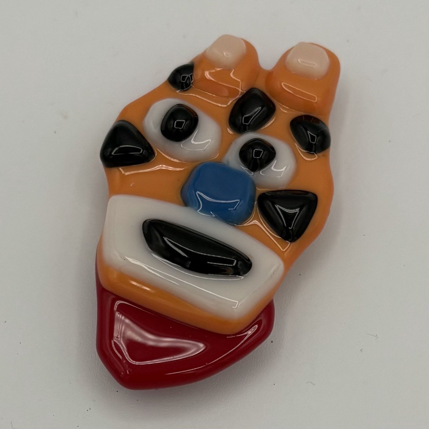 Michael Smith, Fused Glass Magnet, Tiger Mascot