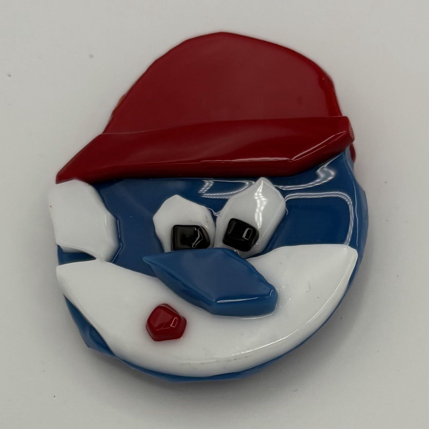 Mary Phifer, Fused Glass Magnet, Blue Papa