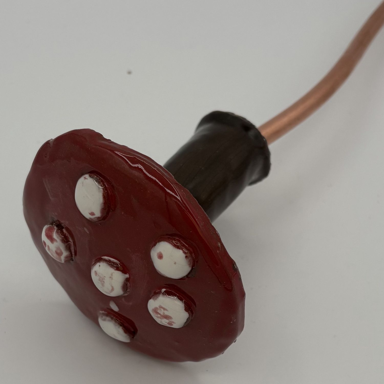 Rebecca Reed, Ceramic Garden Stake, Red Mushroom