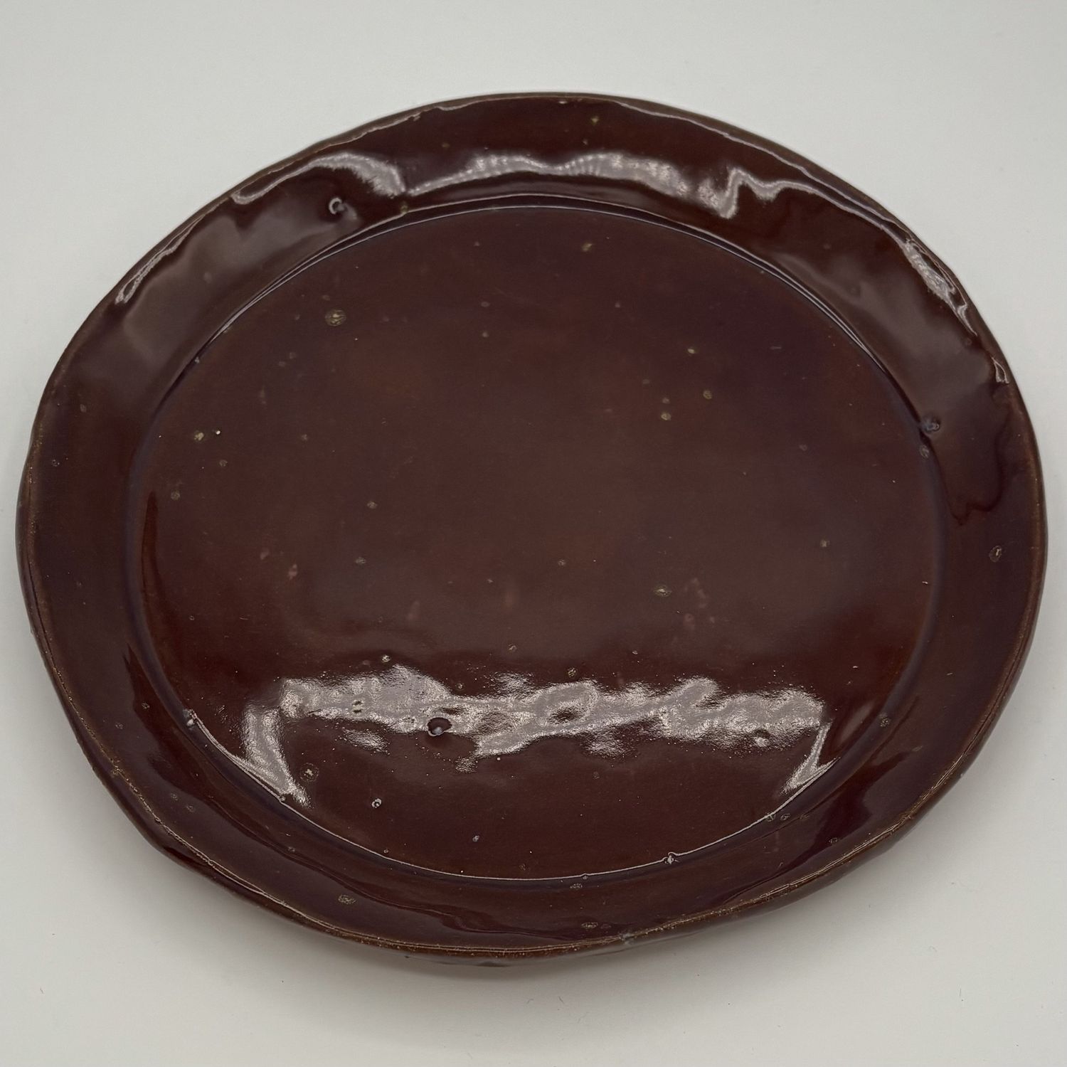 Kenny Needham, Ceramic Plate, Dark Purple Design