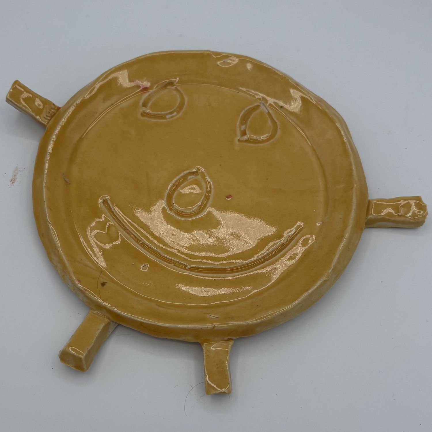 Rebecca Reed, Ceramic Plate, Happily Yellow
