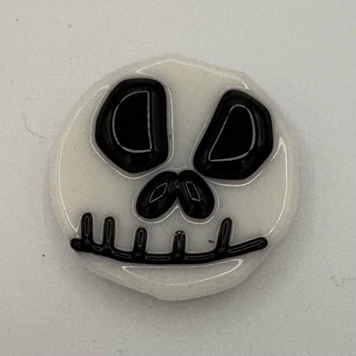 Mallory Miller, Fused Glass Magnet, Mr. Skellington