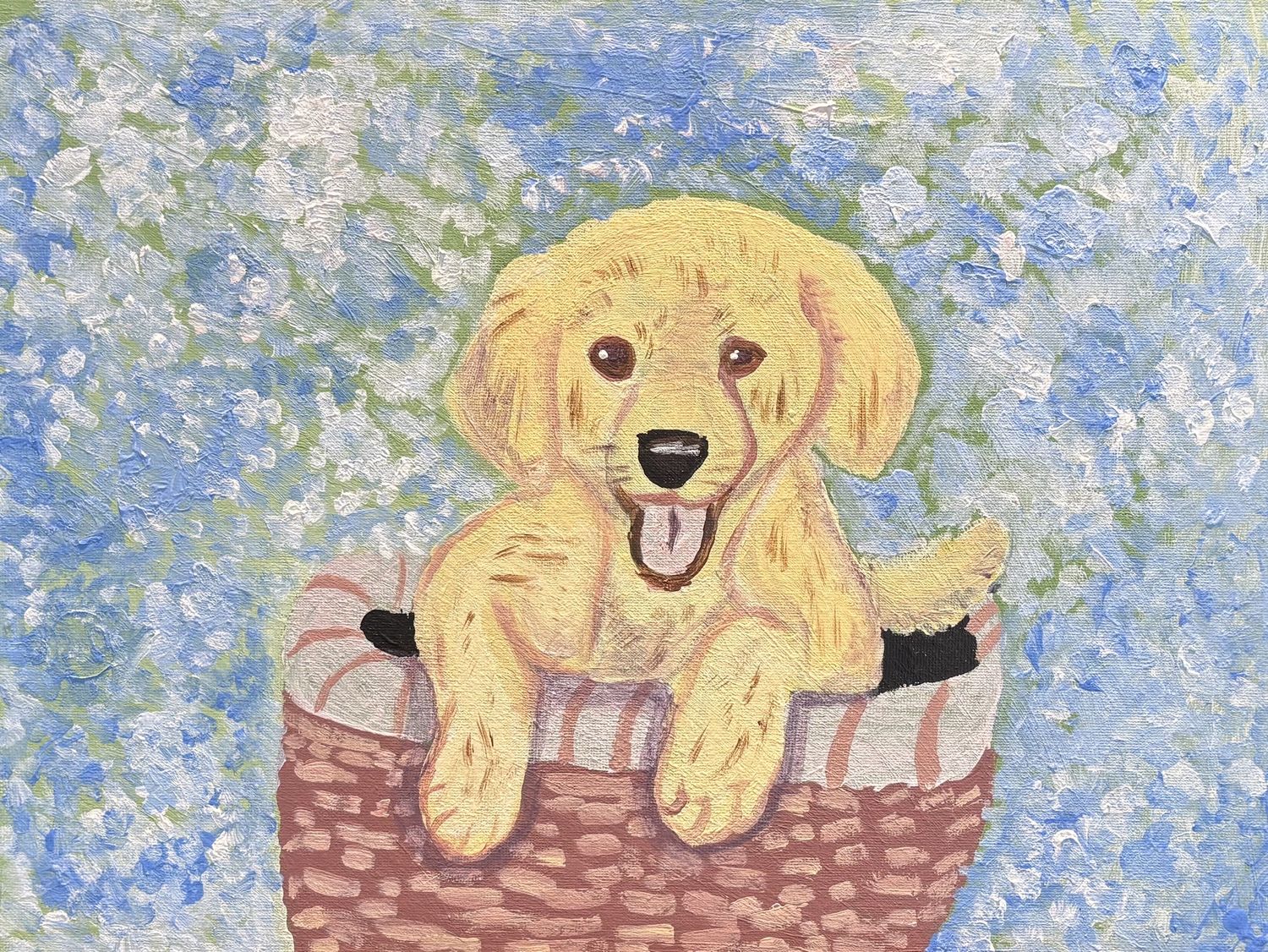 James Egan, Acrylic on Canvas, &#39;Basket of Joy&#39;