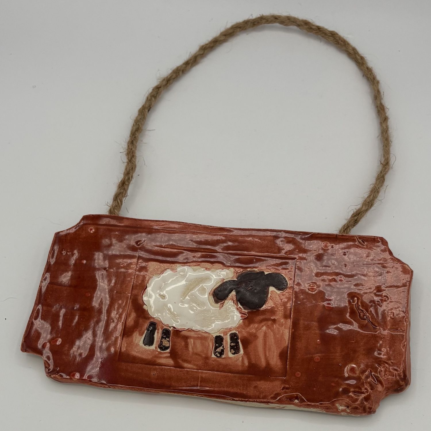 Jessica Bays, Ceramic Wall Hanging, Black and White Sheep