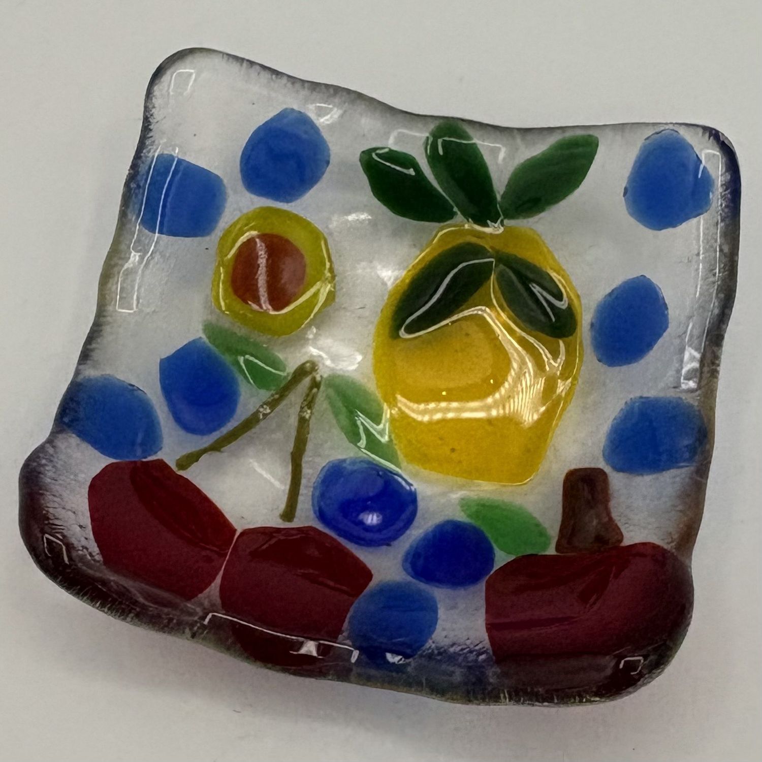 Annie Baxter, Fused Glass Ring Dish, Fruity Party