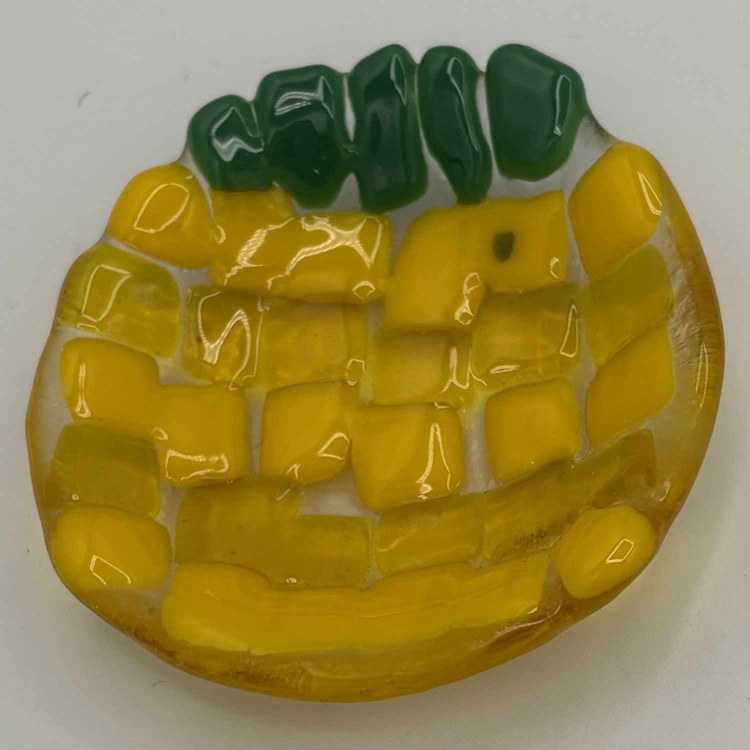 Rebecca Reed, Fused Glass Ring Dish, Pineapple