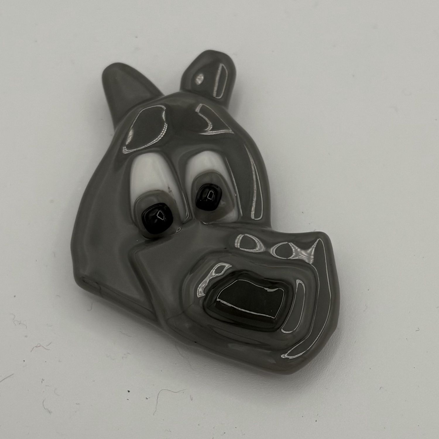 Mary Phifer, Fused Glass Magnet, Hippo