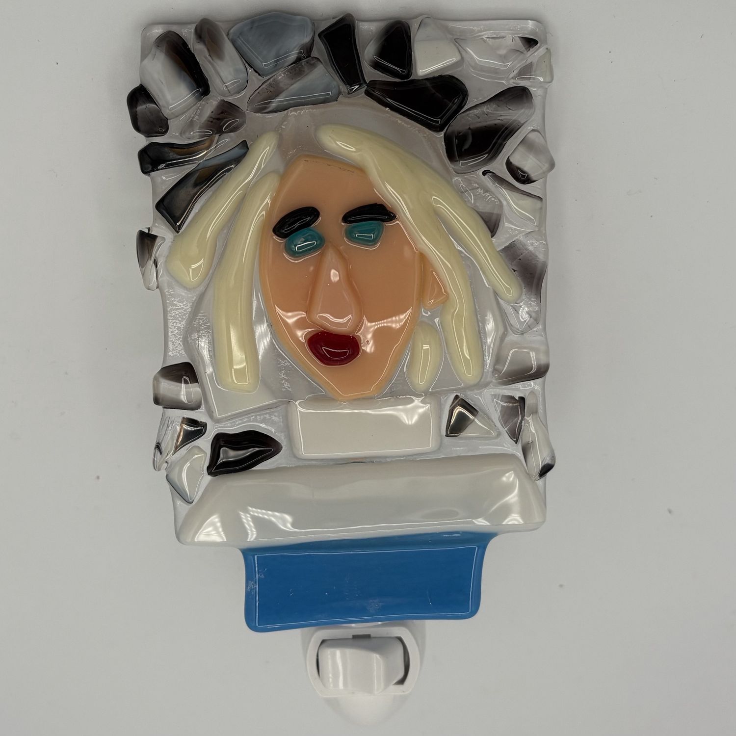 Mary Phifer, Fused Glass Nightlight, Blonde Superhero