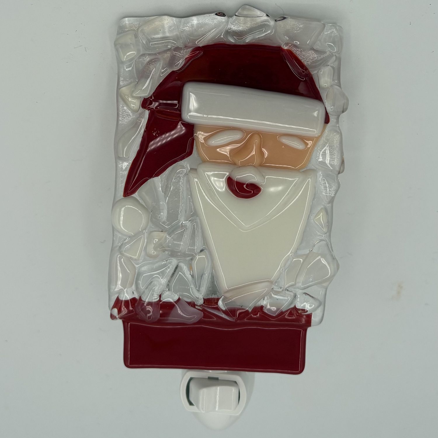 Kenny Needham, Fused Glass Nightlight, Happy Santa