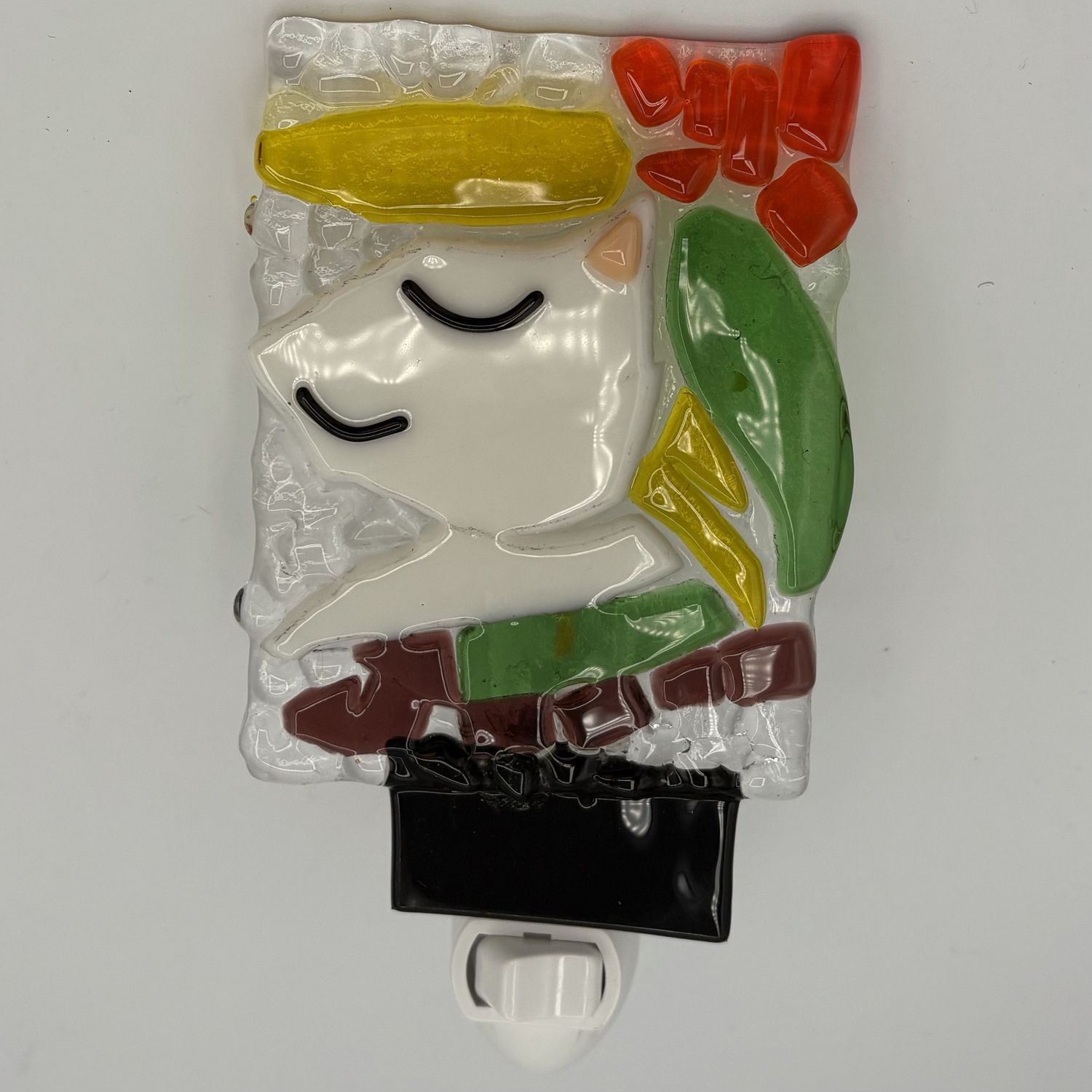 Alaina Weeks, Fused Glass Nightlight, Colorfully Happy Horse