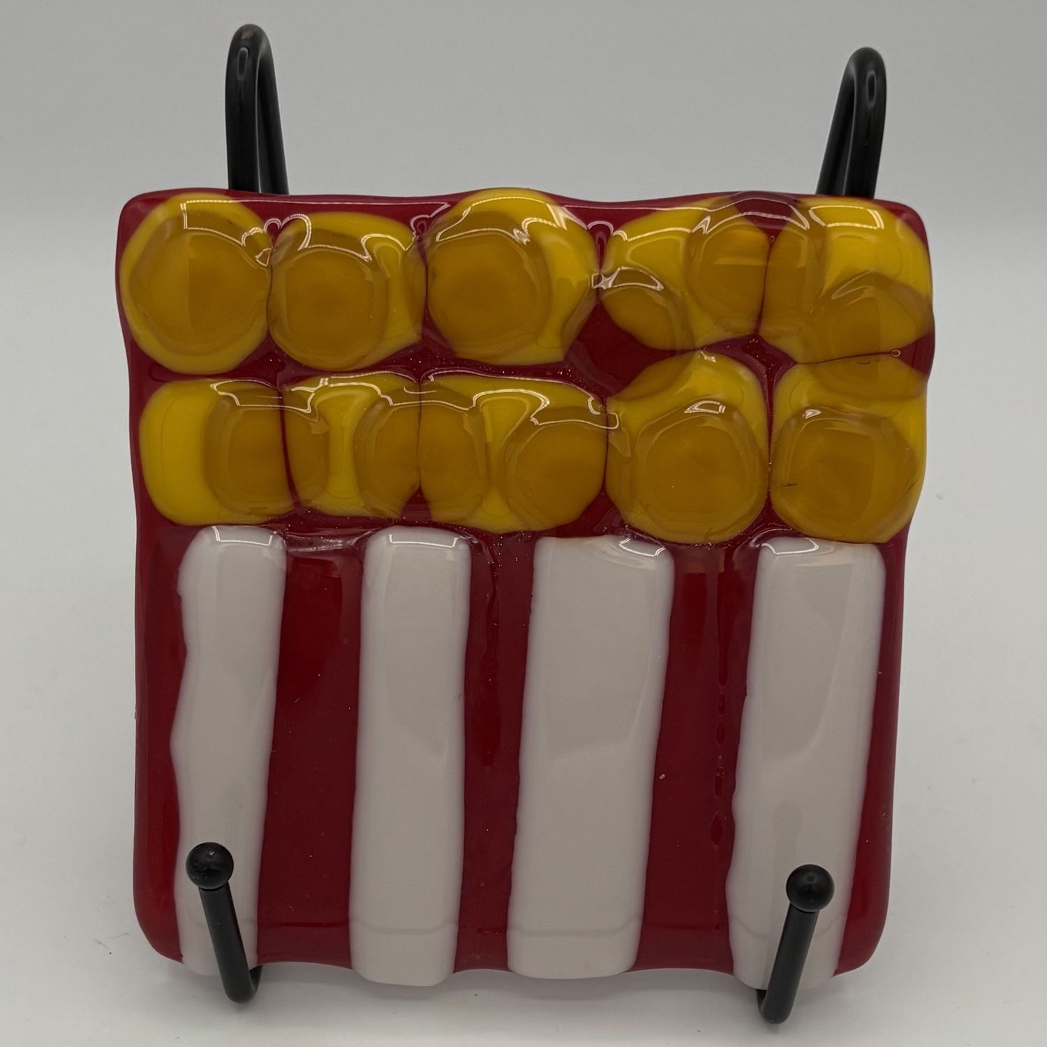 Melissa Powell, Fused Glass Stand Piece, Bag of Popcorn