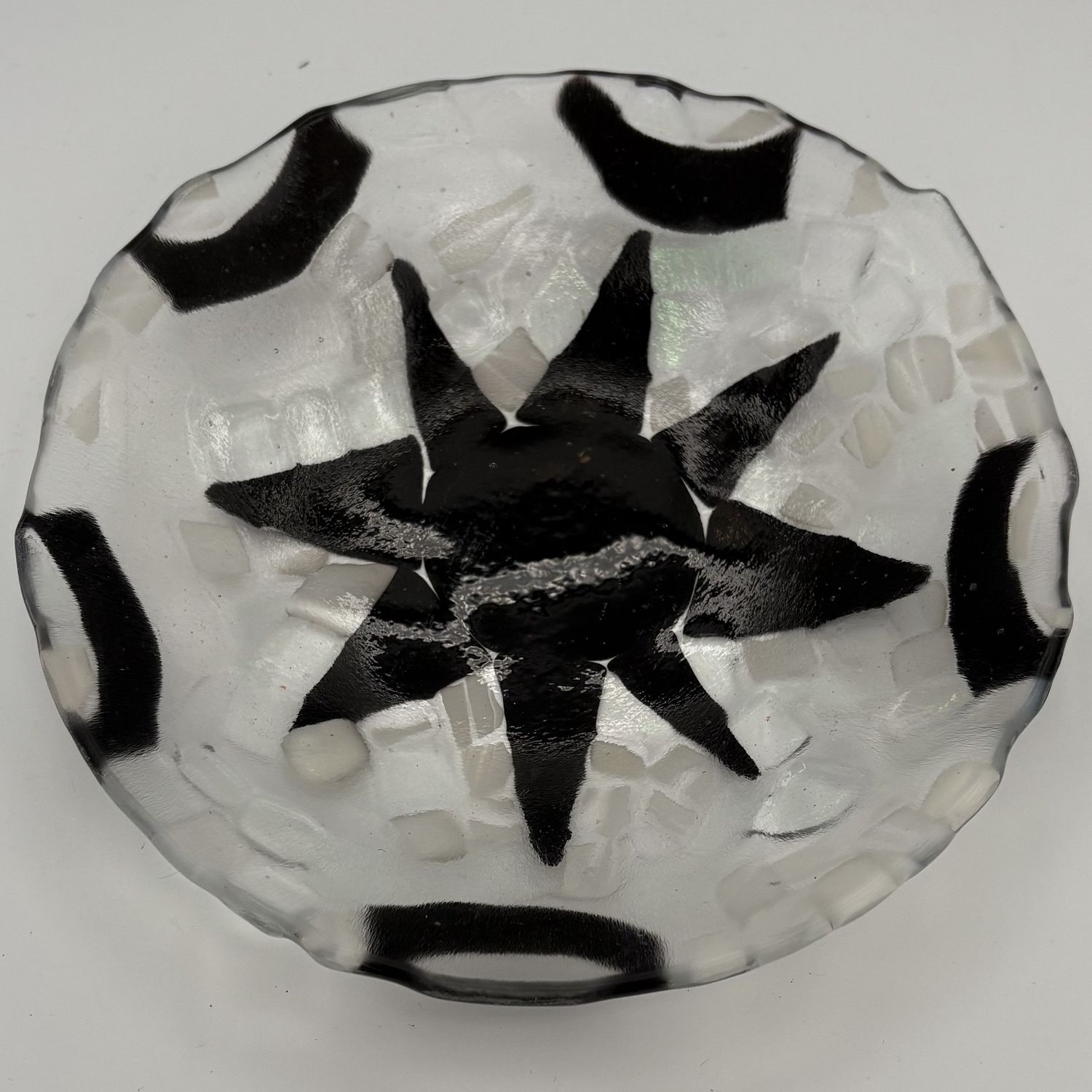 Mallory Miller, Fused Glass Bowl, Black Sun