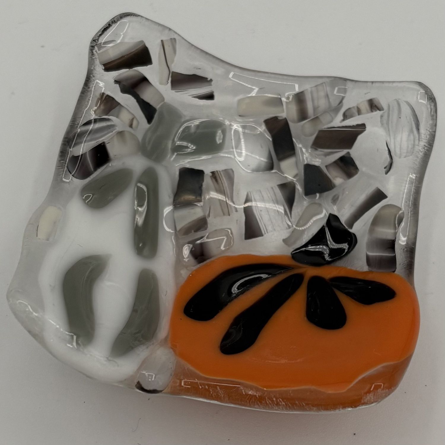 Amy Thompson, Fused Glass Ring Dish, Squash and Pumpkin