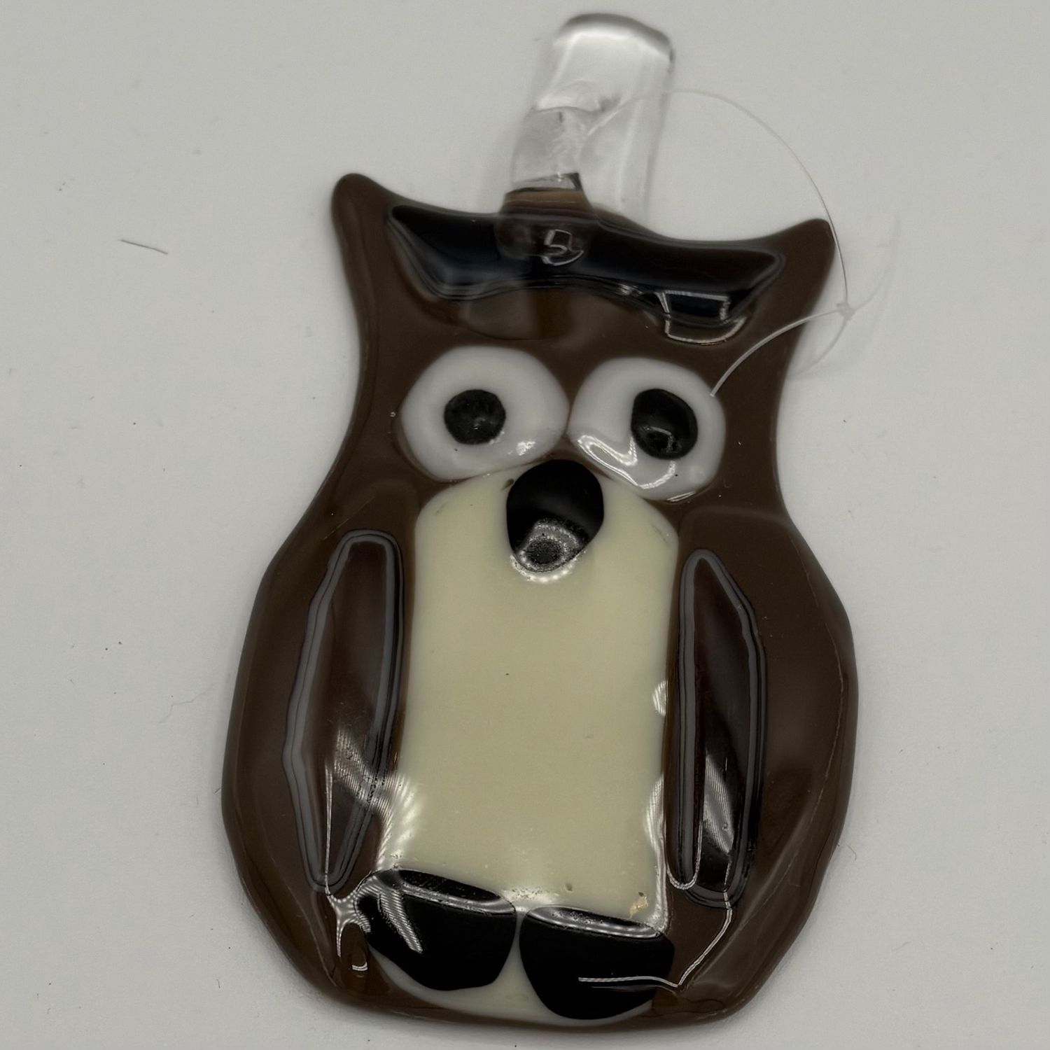 Mallory Miller, Fused Glass Suncatcher, Brown Owl