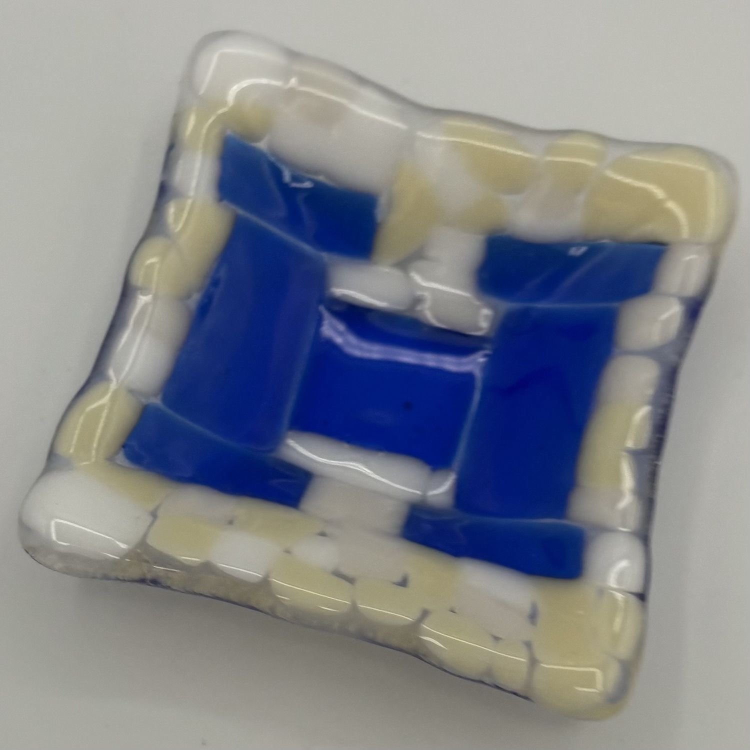 Theresa Allen, Fused Glass Ring Dish, Blue H
