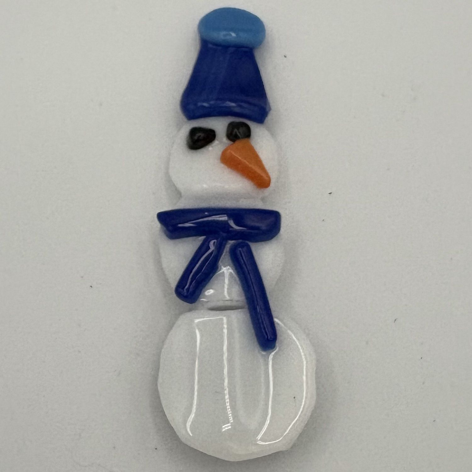 Melissa Powell, Fused Glass Magnet, Little Snowman
