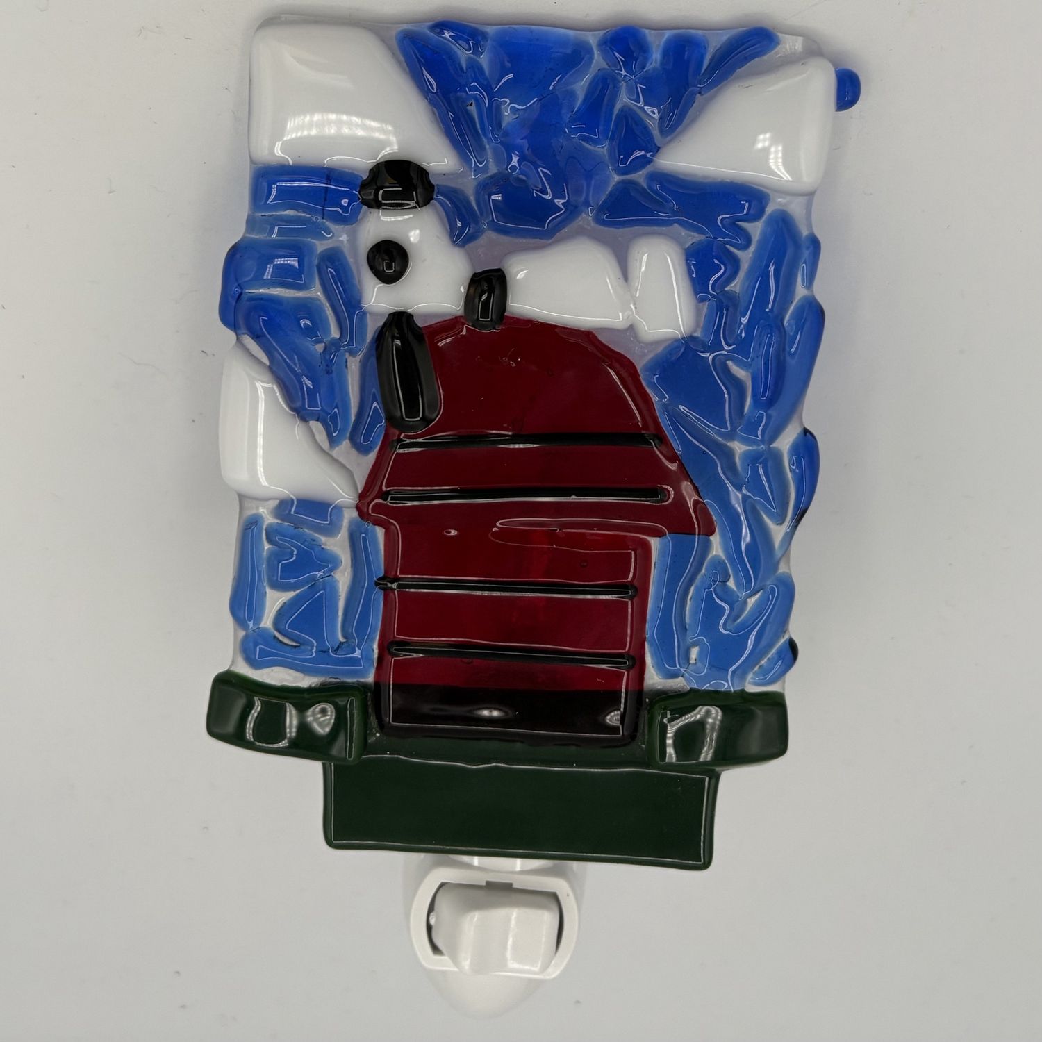 Lori Lefferts, Fused Glass Nightlight, Sleepy Snoopy