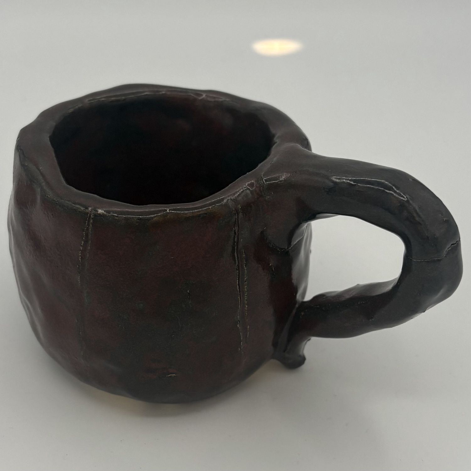 Jordan Satterfield, Ceramic Mug, Dark Orange Design