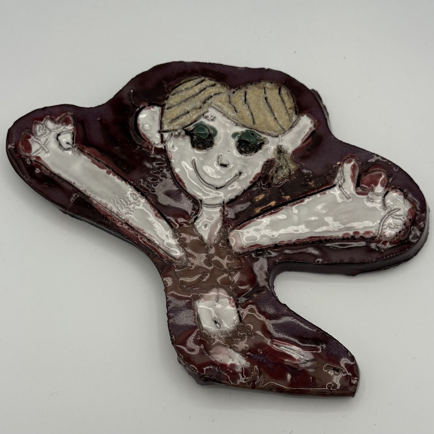 Breanna Allmandinger, Ceramic Wall Hanging, Blonde Girl