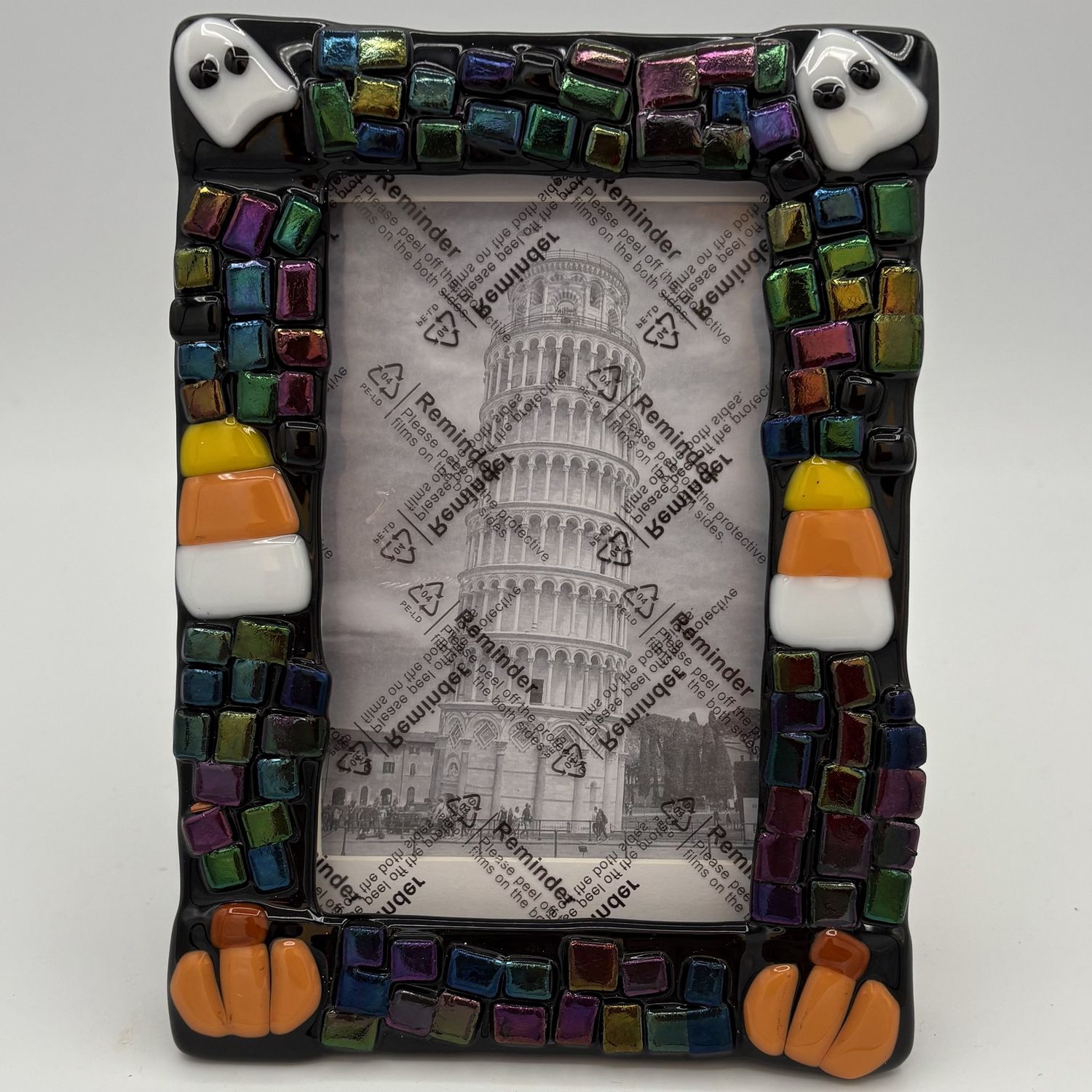 Jody Mann, Fused Glass Frame, Halloween Icons