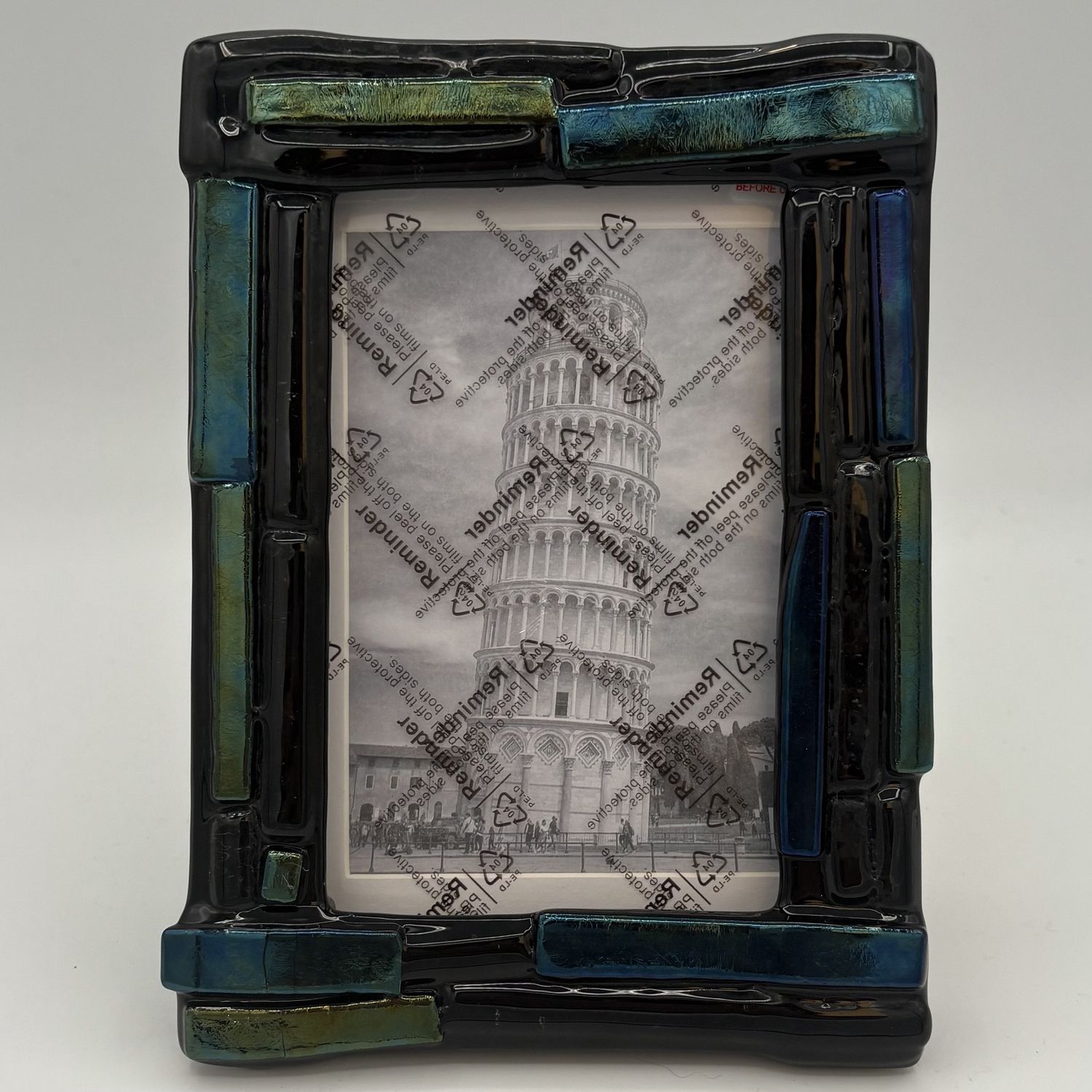 Tammy McCammon, Fused Glass Frame, Iridescent Strips