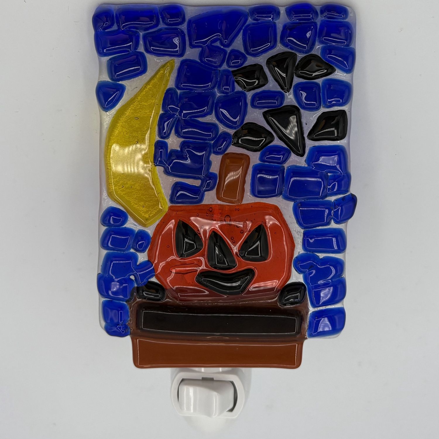 Kara Burgdorf, Fused Glass Nightlight, Happy Jack-O-Lantern