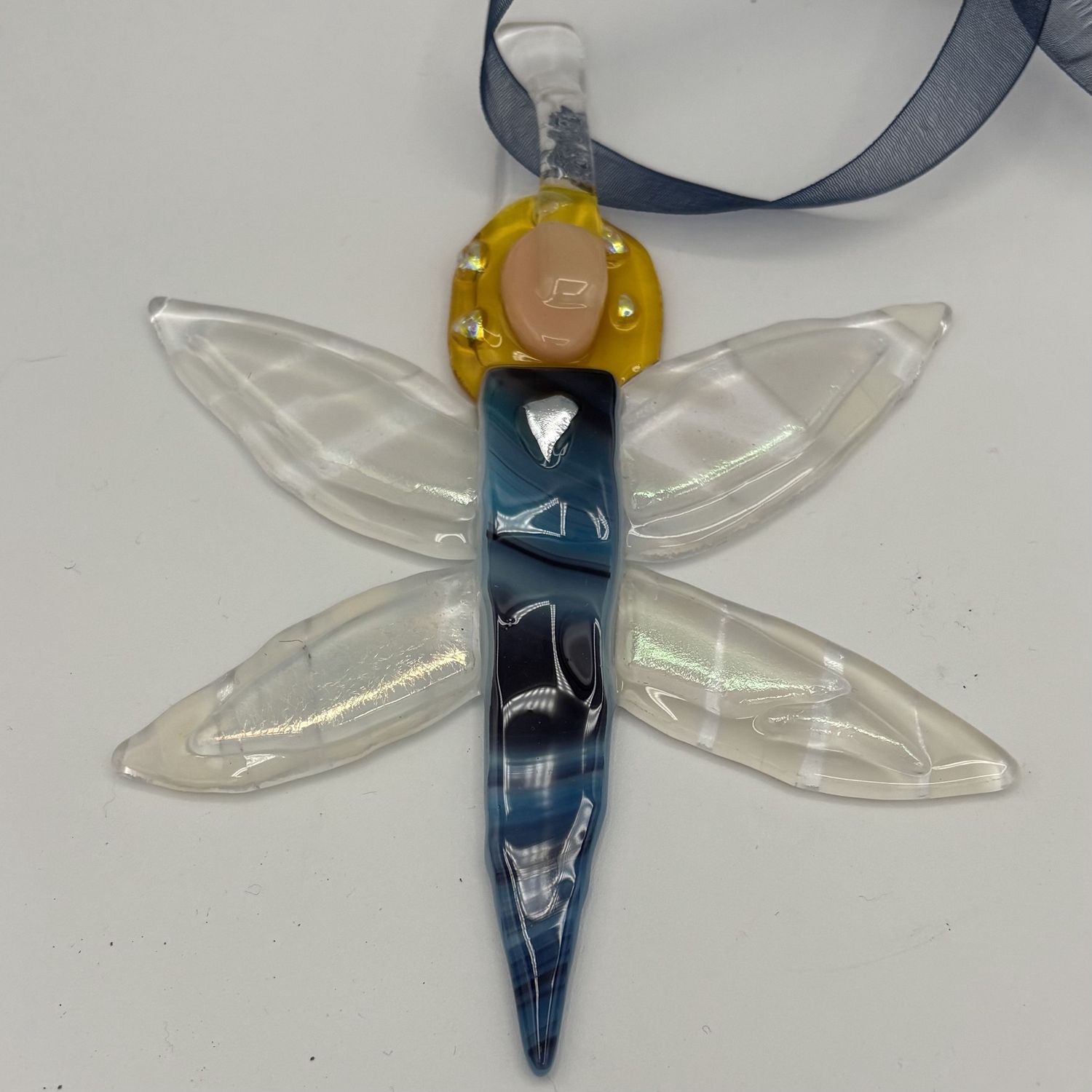 Liz Pfeiffer, Fused Glass Ornament, Blue Fairy 3