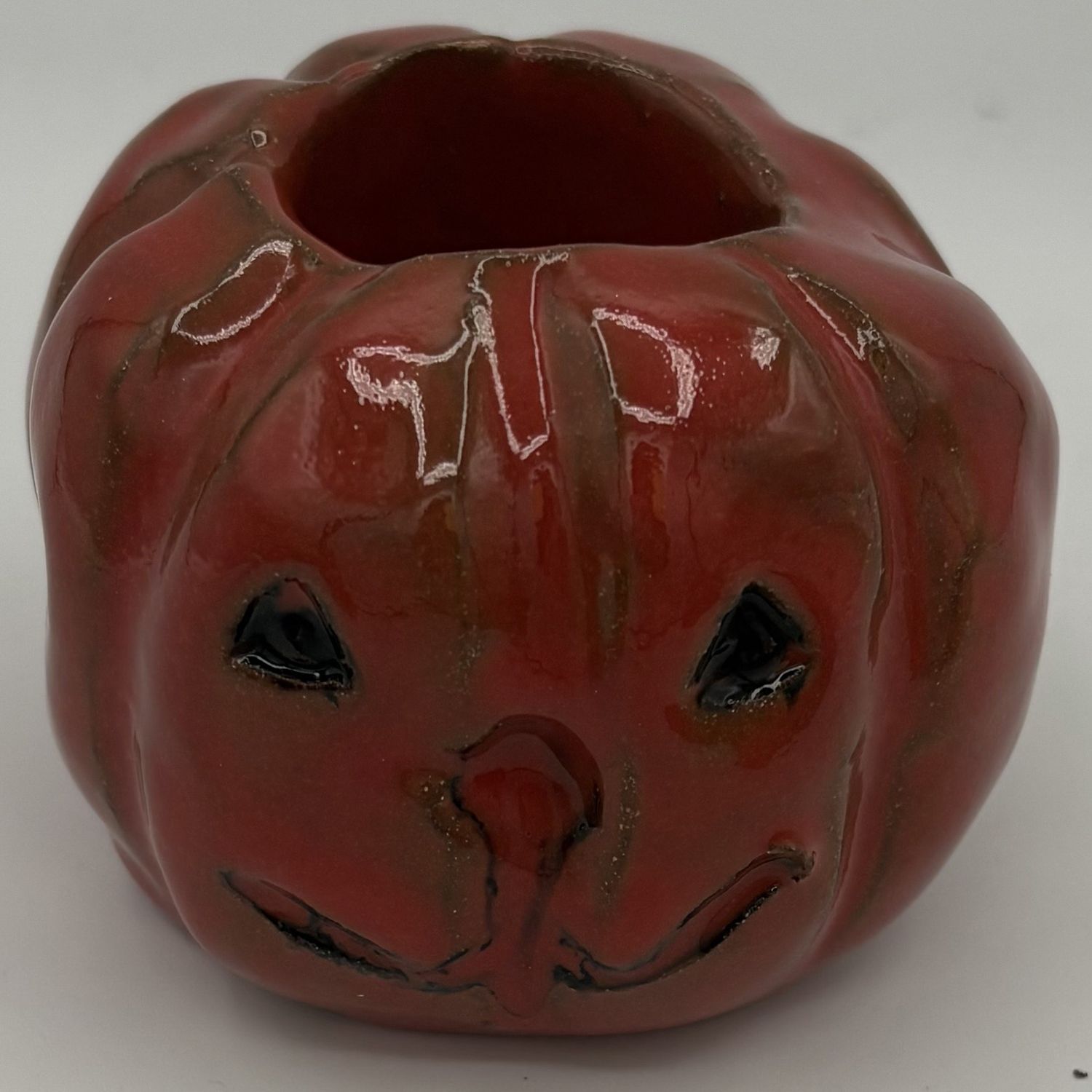 Tammy McCammon, Ceramic Figurine, Cat Jack-O-Lantern