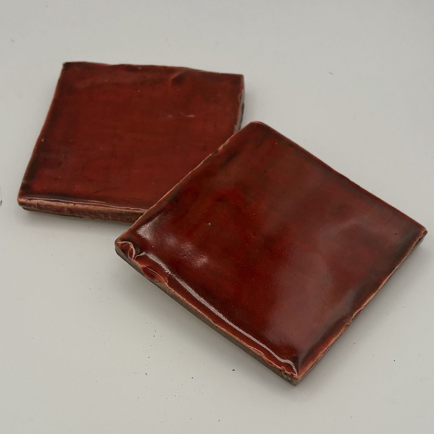 Studio, Ceramic Coaster Set, Rusty Red Squares