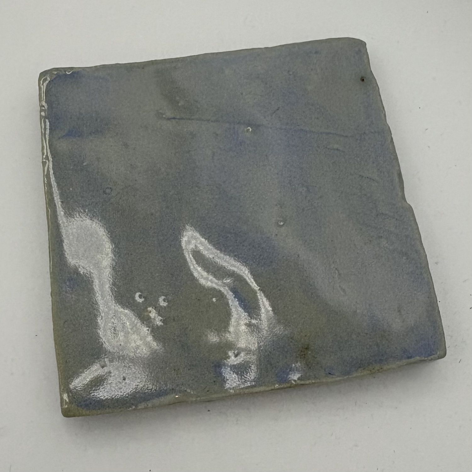 Meredith Bokeno, Ceramic Coaster, Blue Square 1
