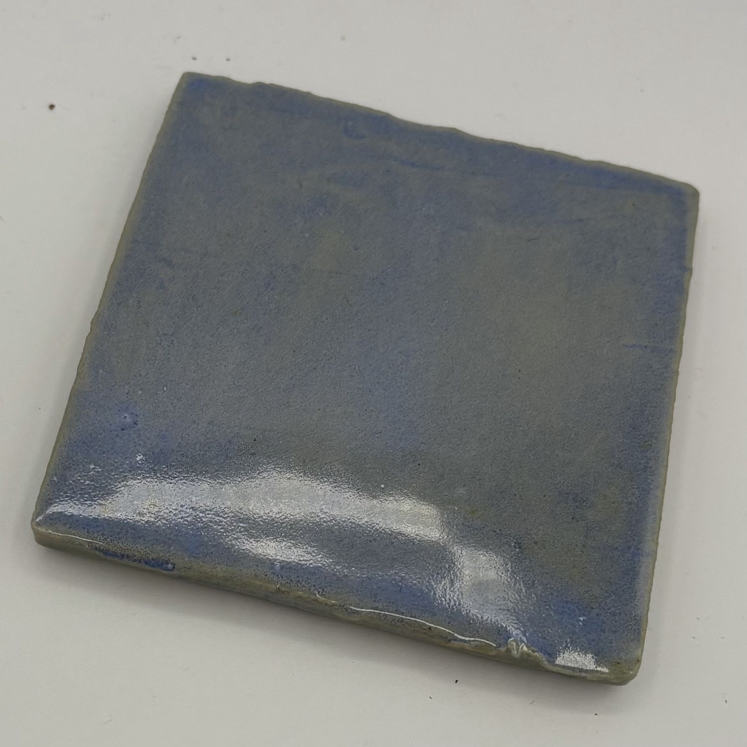 Meredith Bokeno, Ceramic Coaster, Blue Square 3