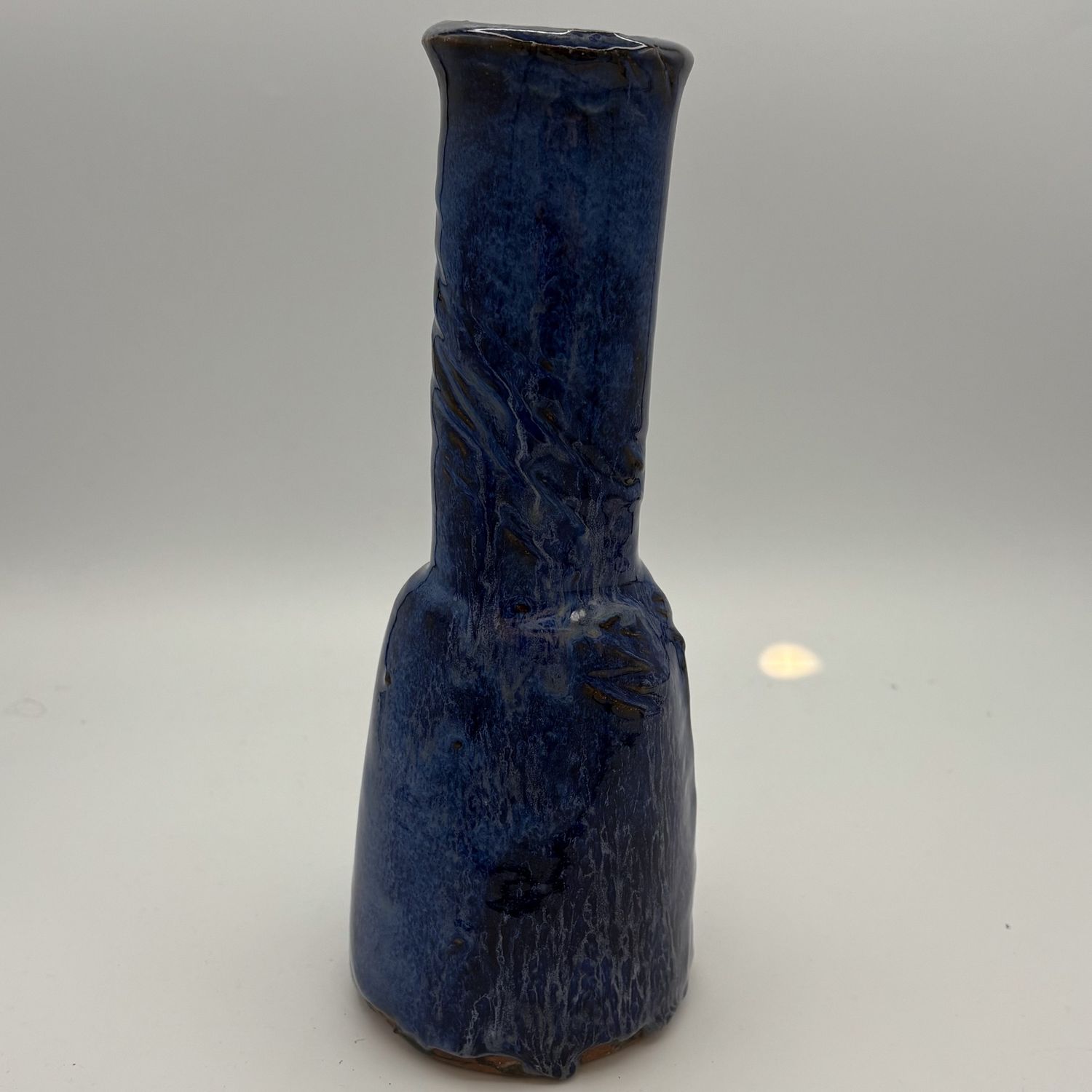 Katie Albers, Ceramic Vase, Dark Blue Design