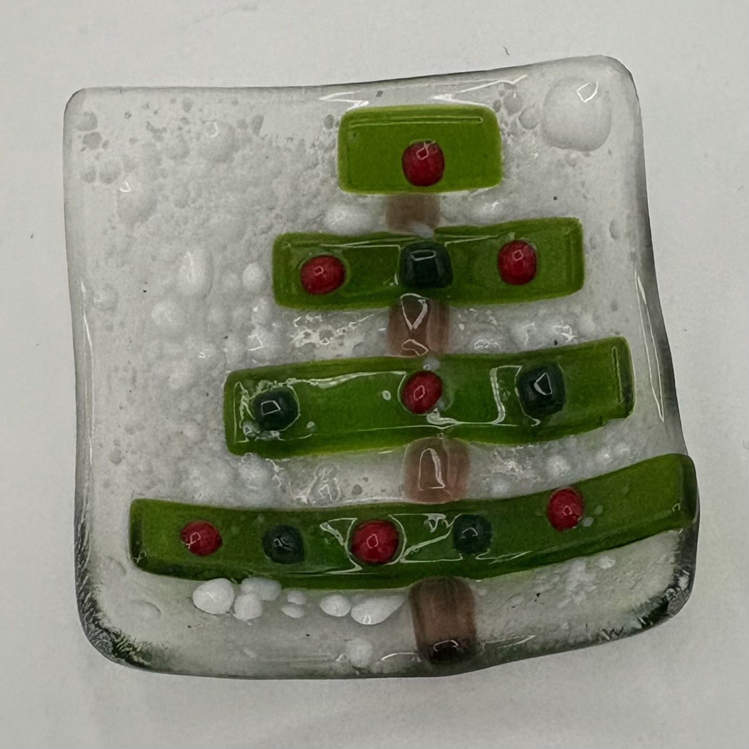 Adam Gibbemeyer, Fused Glass Ring Dish, Rectangle Tree