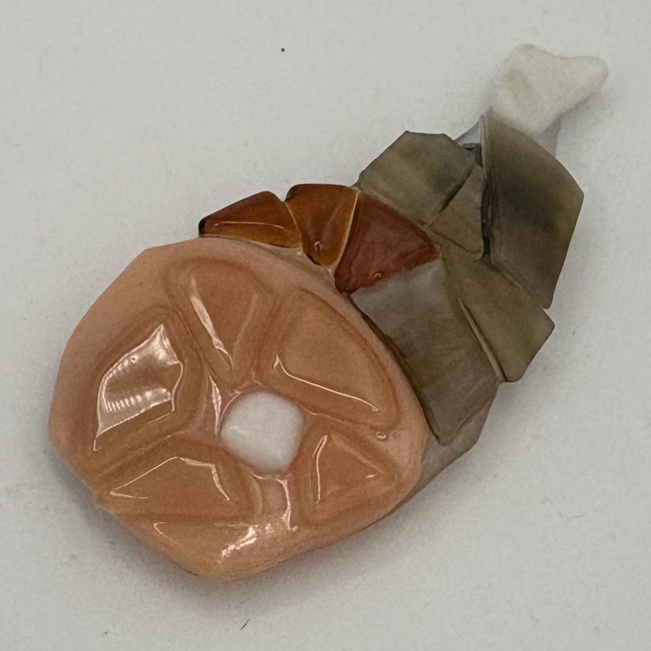 Michael Smith, Fused Glass Magnet, Leg of Ham